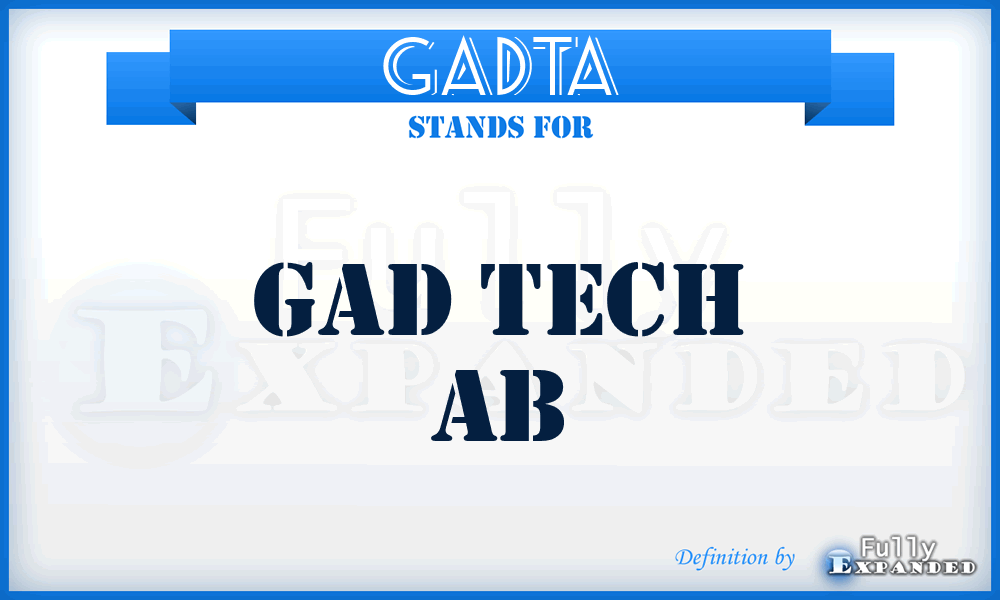 GADTA - GAD Tech Ab