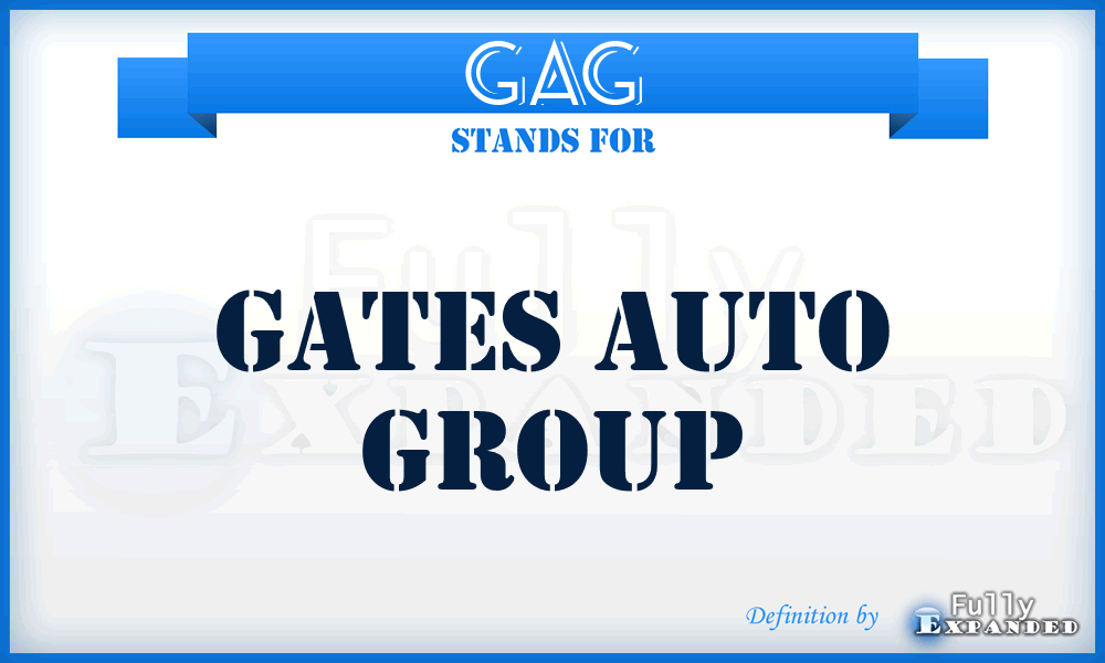 GAG - Gates Auto Group