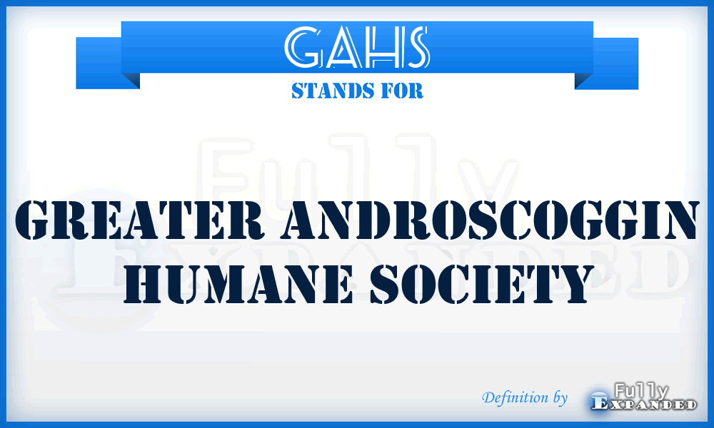 GAHS - Greater Androscoggin Humane Society