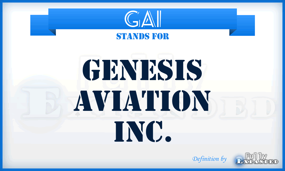 GAI - Genesis Aviation Inc.