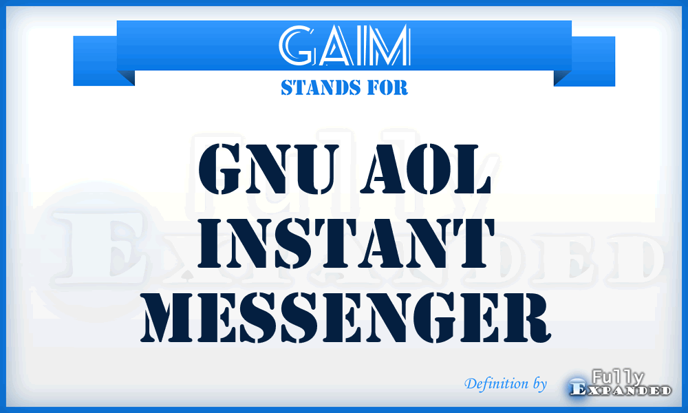 GAIM - Gnu Aol Instant Messenger