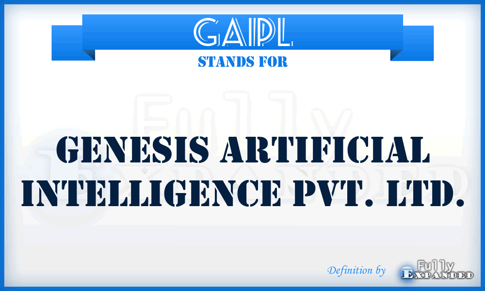 GAIPL - Genesis Artificial Intelligence Pvt. Ltd.