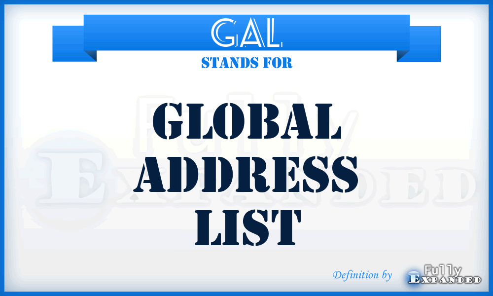 GAL - Global Address List