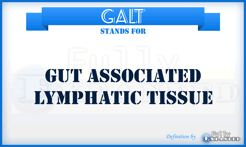 GALT - Gut Associated Lymphatic Tissue