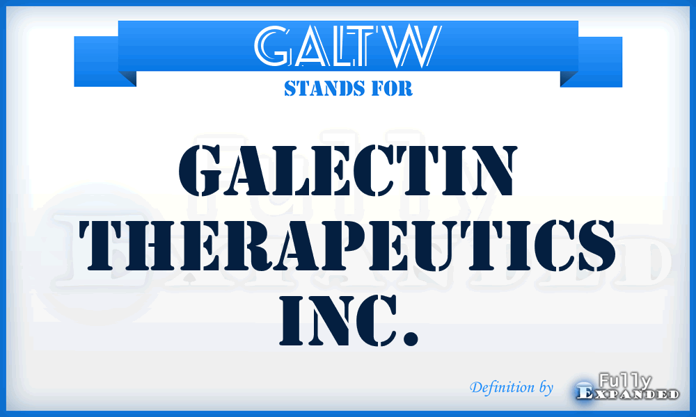GALTW - Galectin Therapeutics Inc.