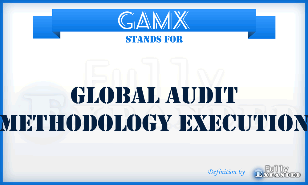 GAMX - Global Audit Methodology Execution