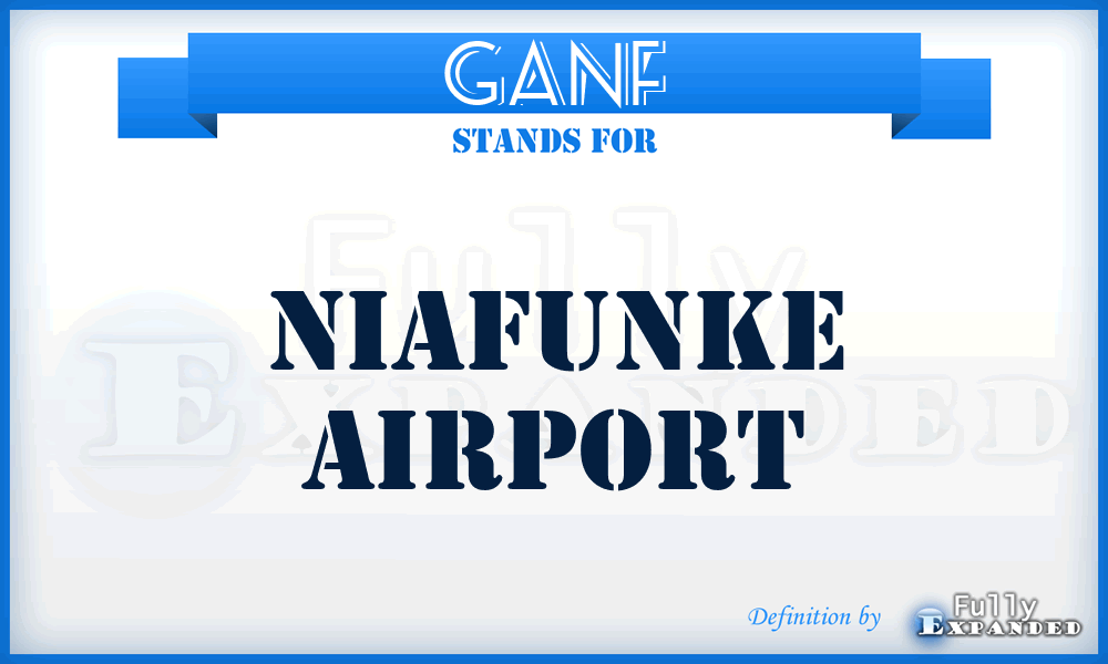 GANF - Niafunke airport