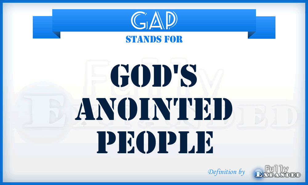 GAP - God's Anointed People