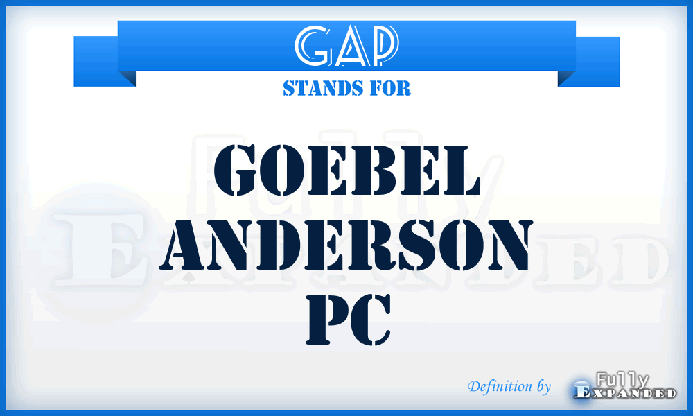 GAP - Goebel Anderson Pc