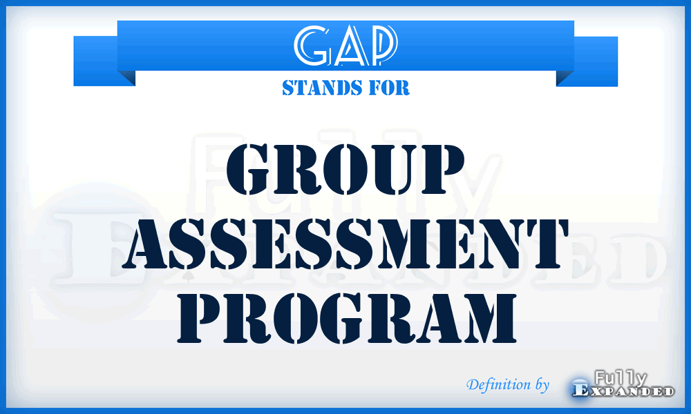 GAP - Group Assessment Program