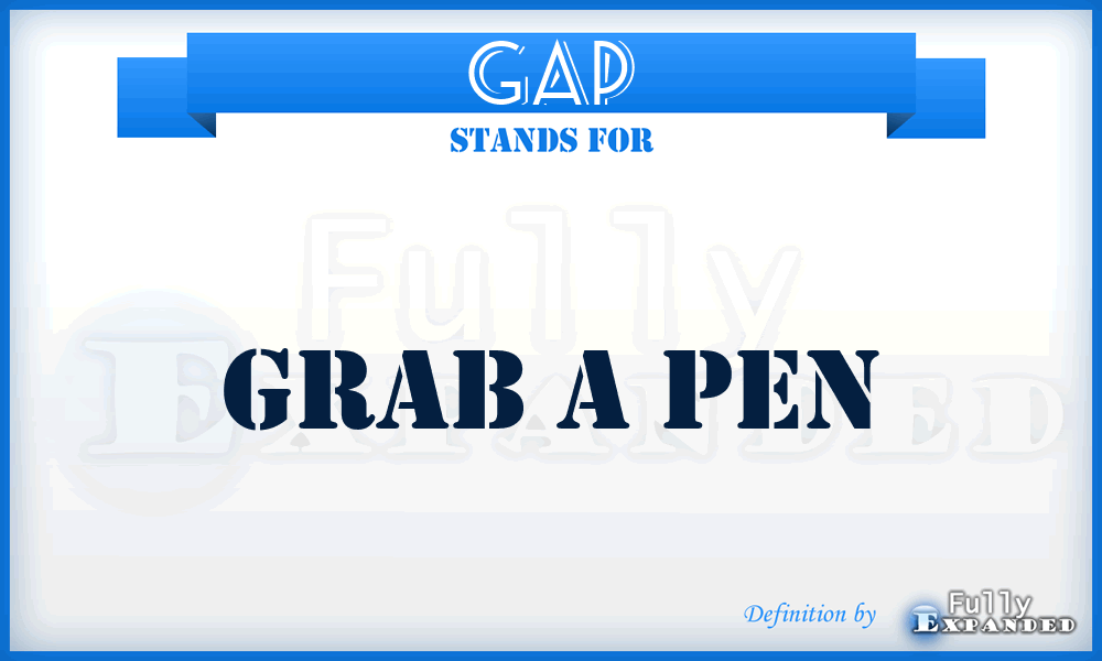 GAP - Grab A Pen