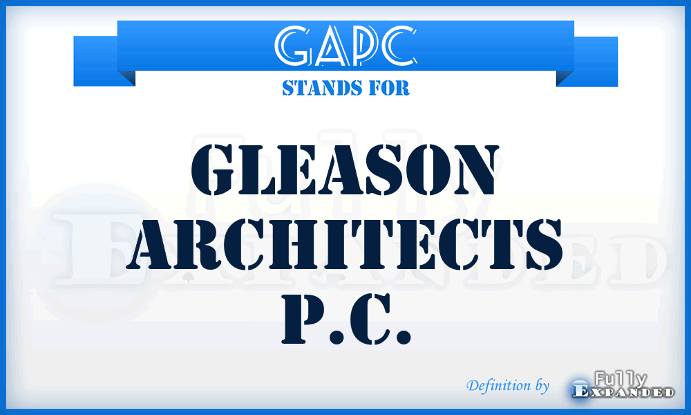 GAPC - Gleason Architects P.C.