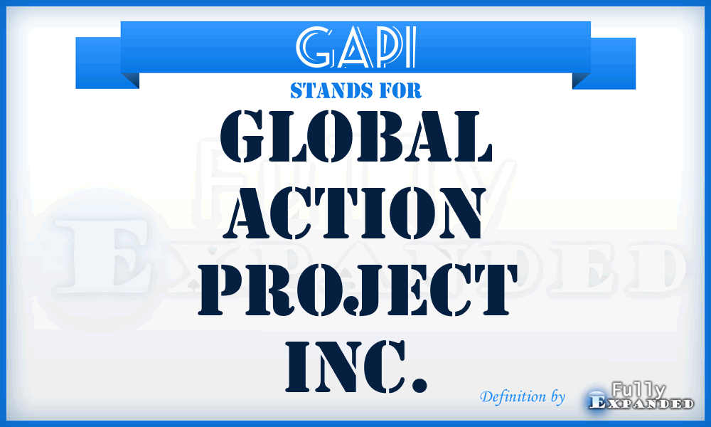 GAPI - Global Action Project Inc.
