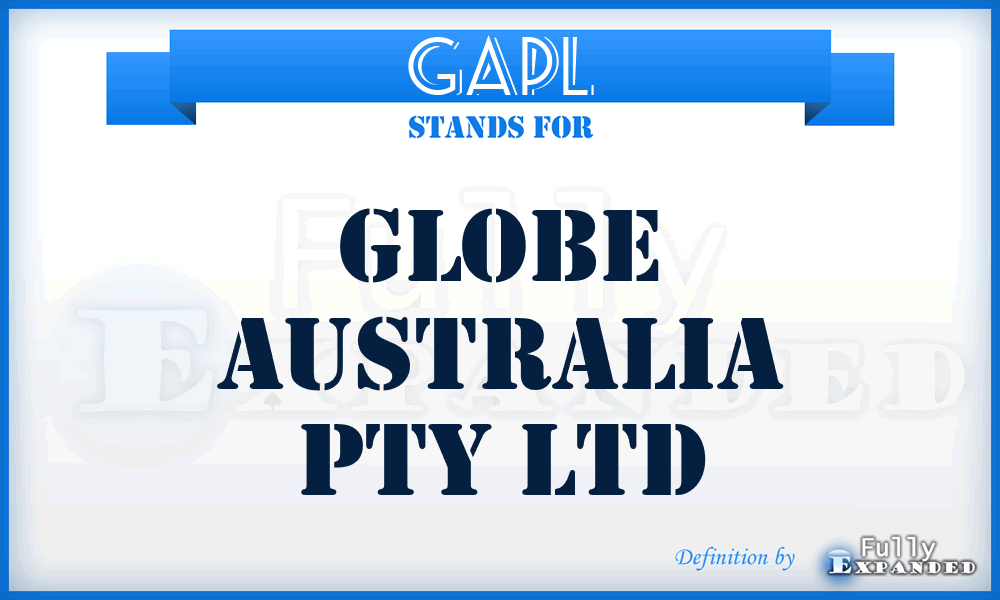 GAPL - Globe Australia Pty Ltd