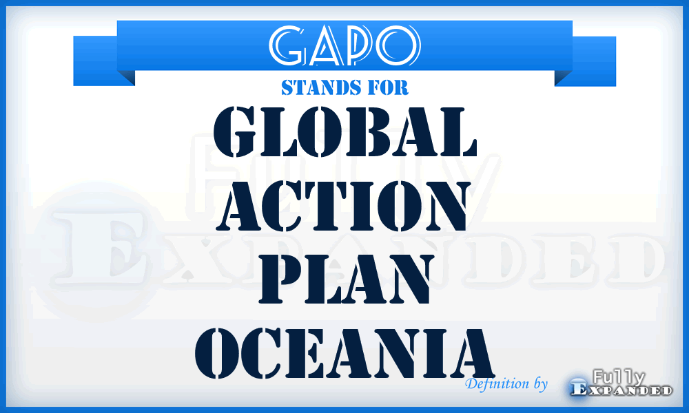 GAPO - Global Action Plan Oceania