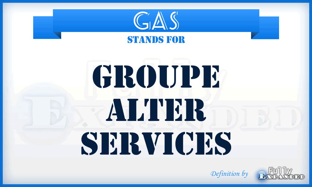 GAS - Groupe Alter Services