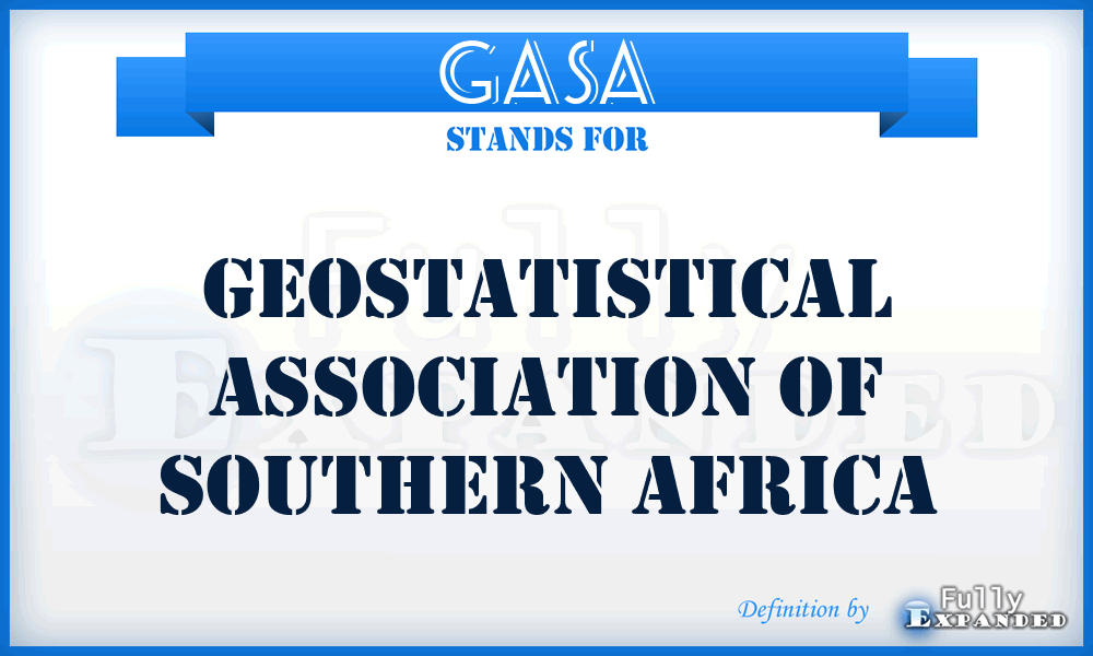 GASA - Geostatistical Association of Southern Africa