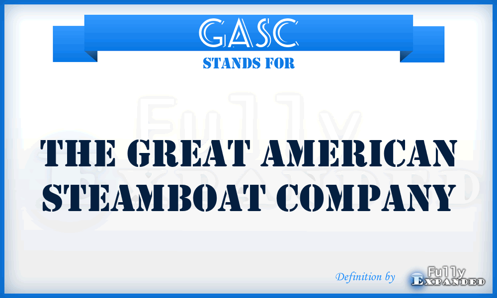 GASC - The Great American Steamboat Company