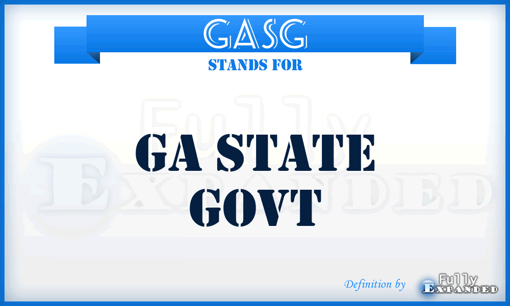 GASG - GA State Govt
