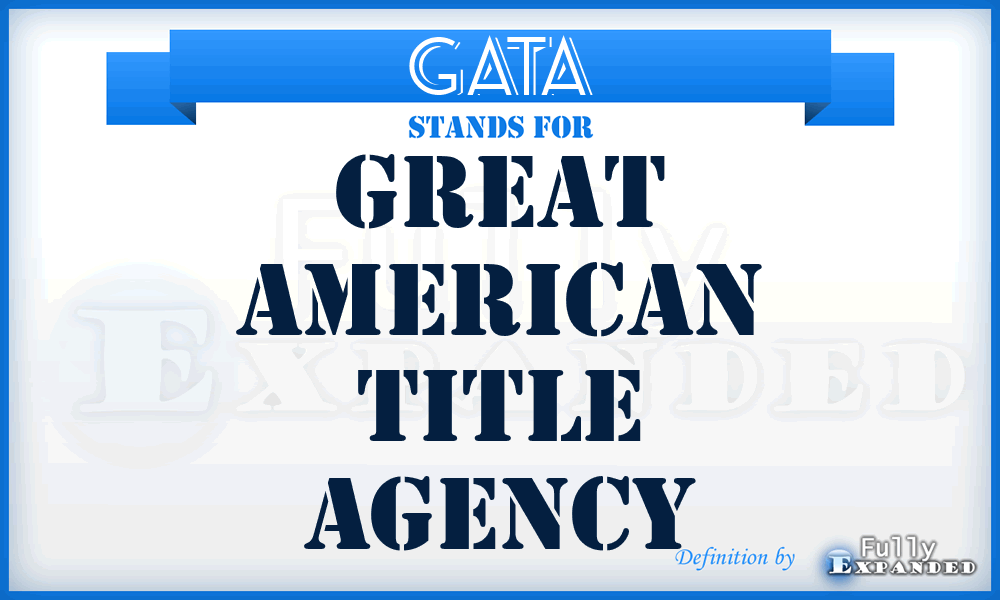 GATA - Great American Title Agency