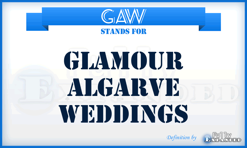 GAW - Glamour Algarve Weddings