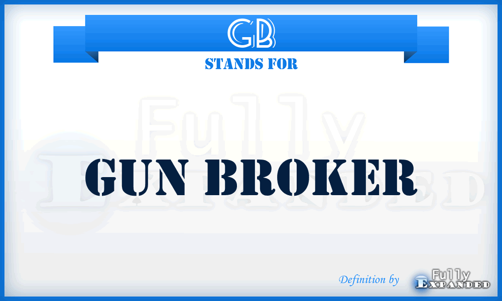 GB - Gun Broker