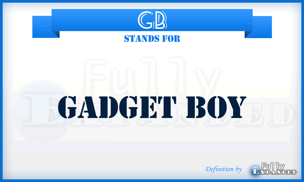 GB - Gadget Boy