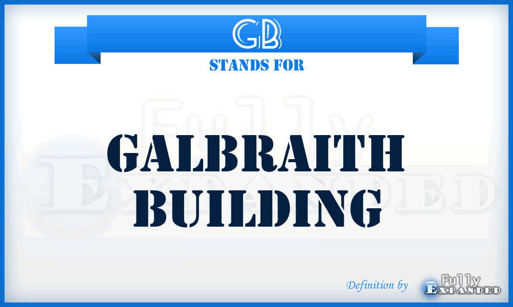 GB - Galbraith Building