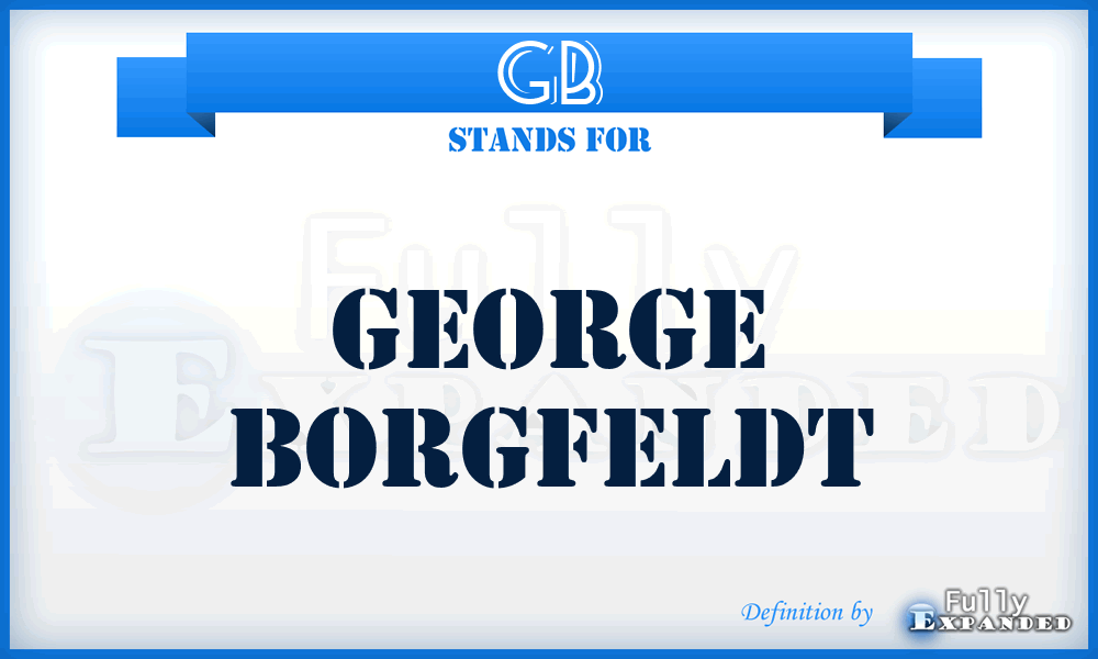 GB - George Borgfeldt