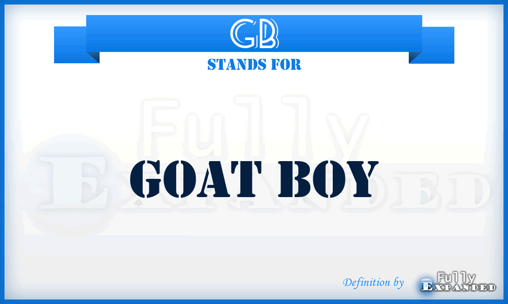 GB - Goat Boy