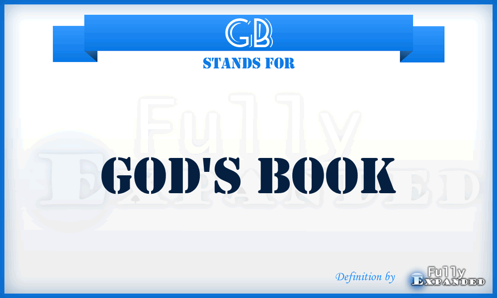 GB - God's Book