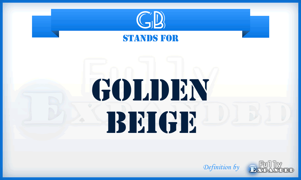 GB - Golden Beige