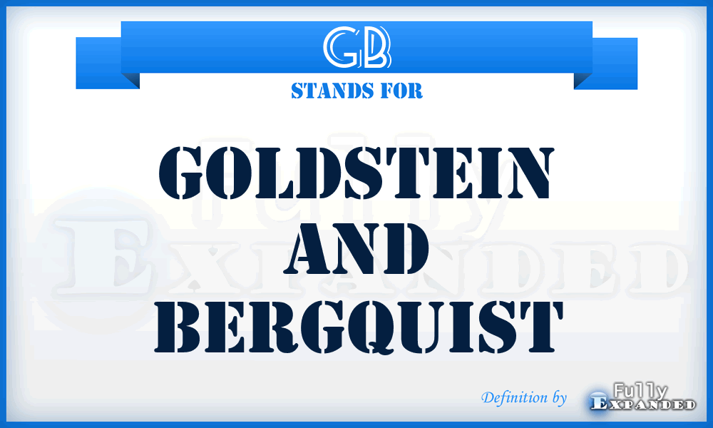 GB - Goldstein and Bergquist