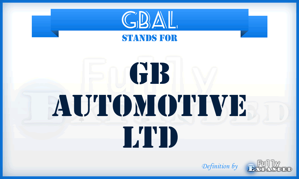 GBAL - GB Automotive Ltd