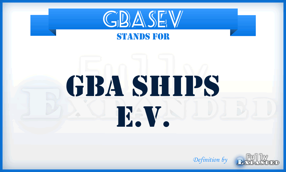 GBASEV - GBA Ships E.V.