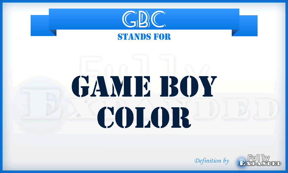 GBC - Game Boy Color
