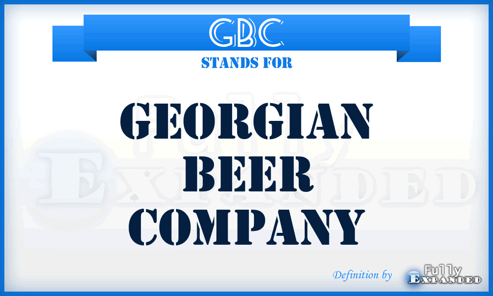 GBC - Georgian Beer Company