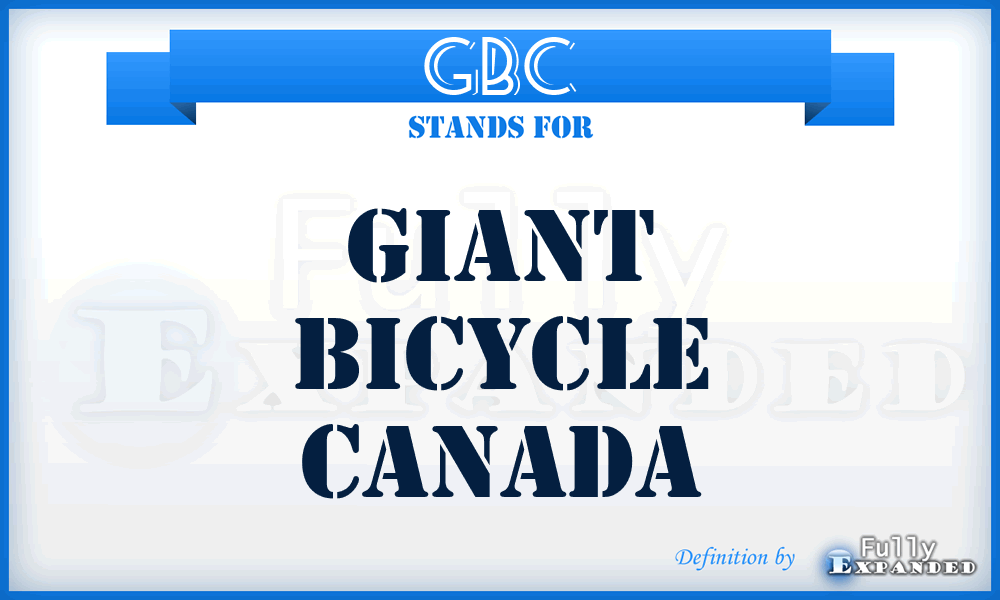 GBC - Giant Bicycle Canada