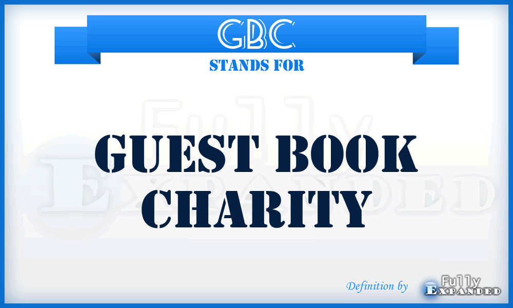 GBC - Guest Book Charity