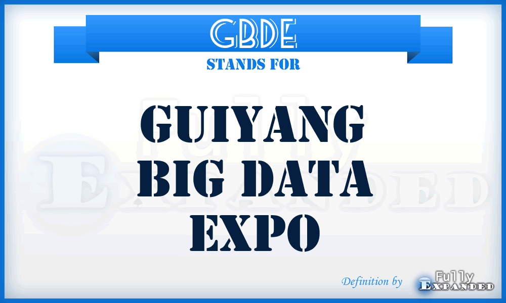 GBDE - Guiyang Big Data Expo