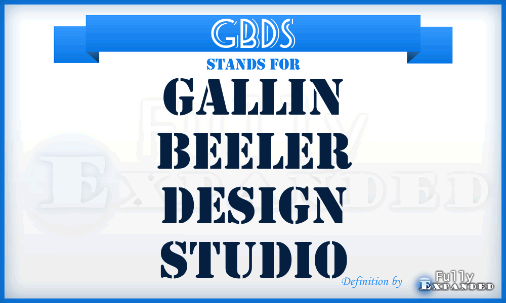 GBDS - Gallin Beeler Design Studio