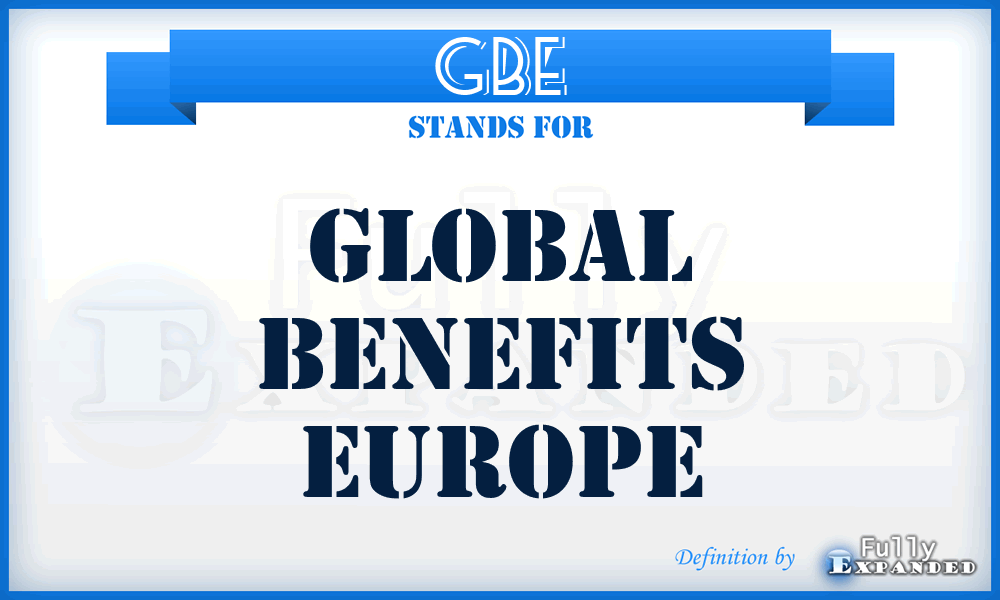 GBE - Global Benefits Europe