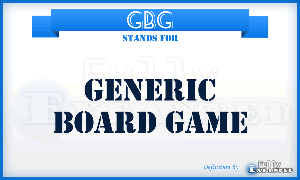 GBG - Generic Board Game