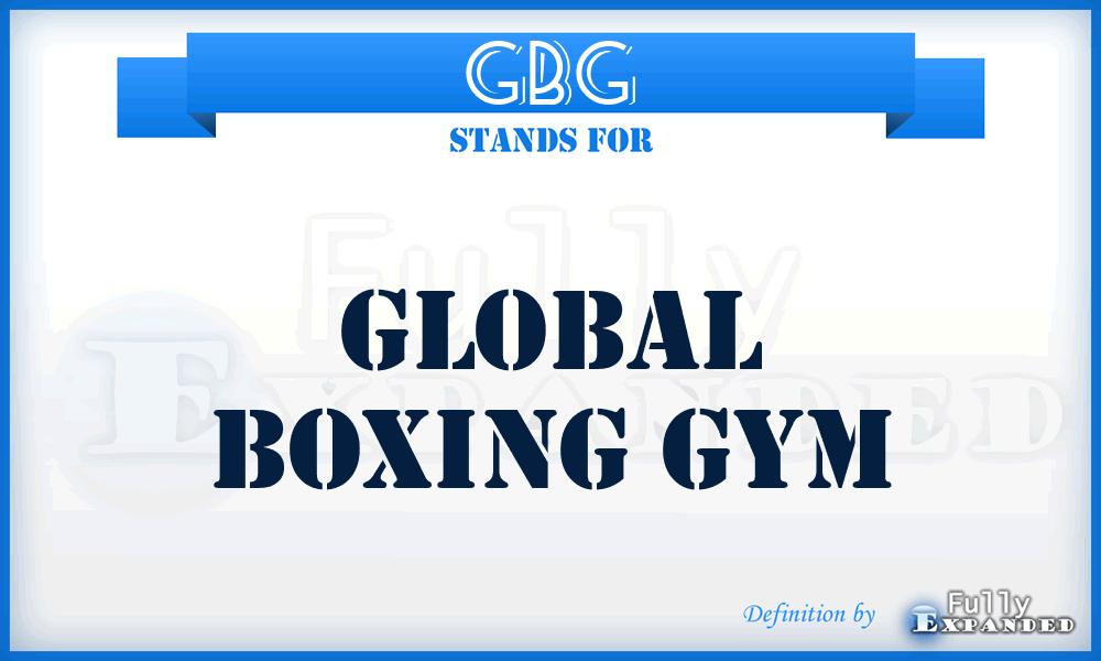 GBG - Global Boxing Gym