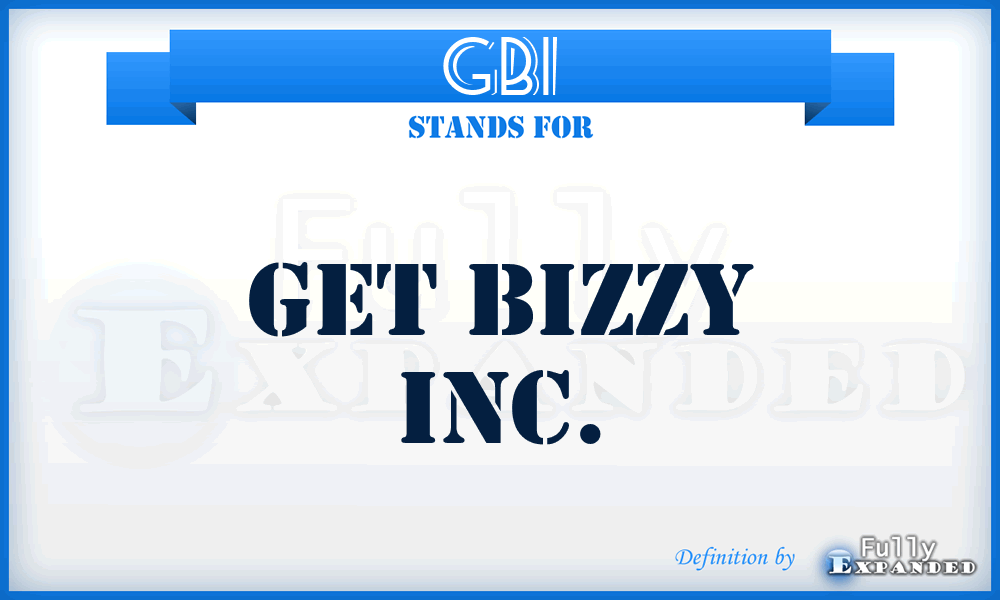 GBI - Get Bizzy Inc.