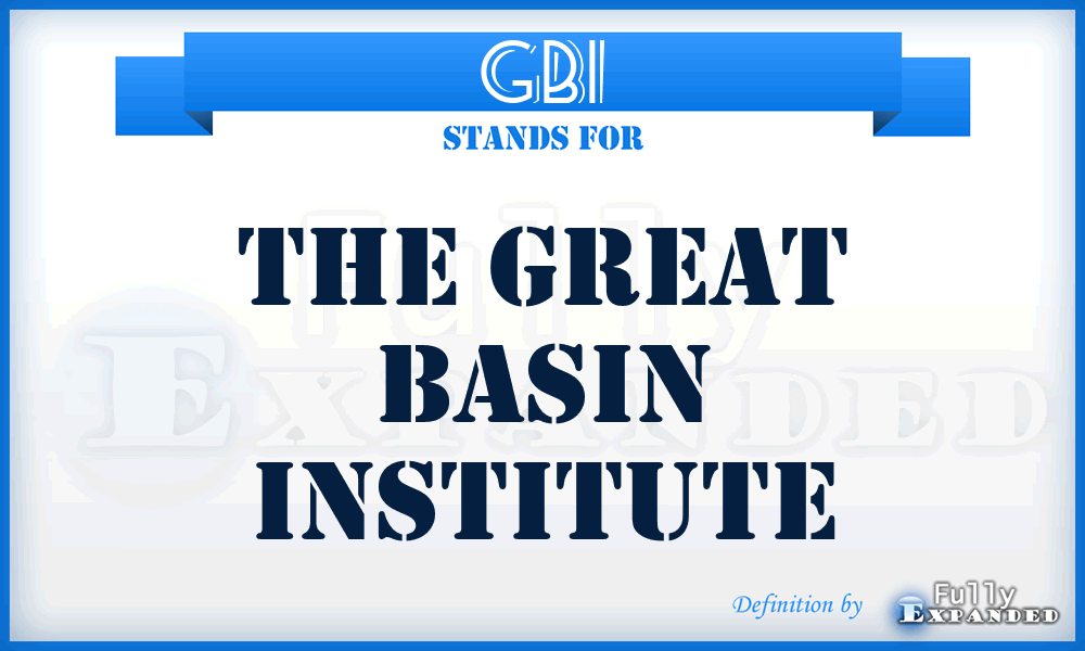 GBI - The Great Basin Institute