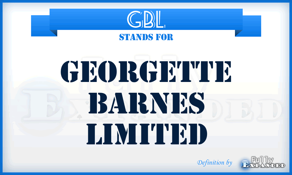 GBL - Georgette Barnes Limited