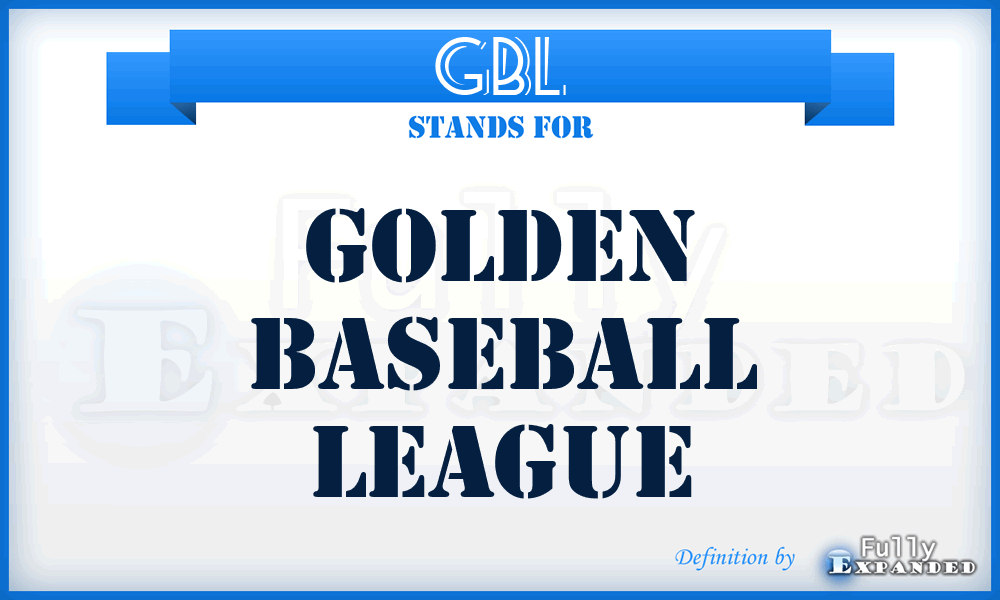 GBL - Golden Baseball League