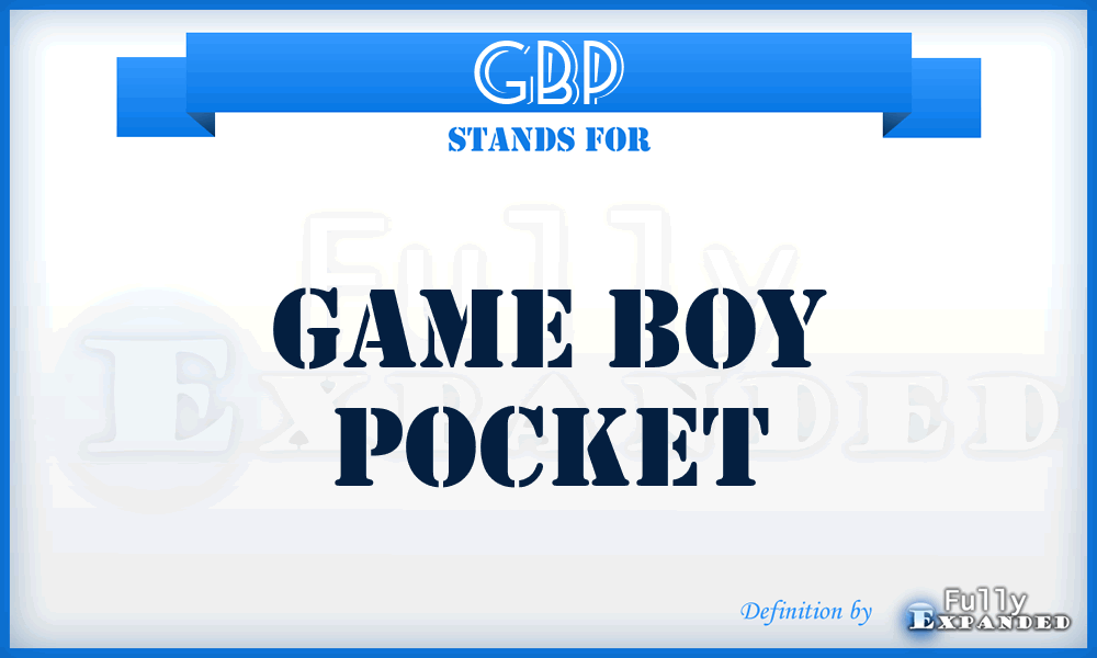 GBP - Game Boy Pocket