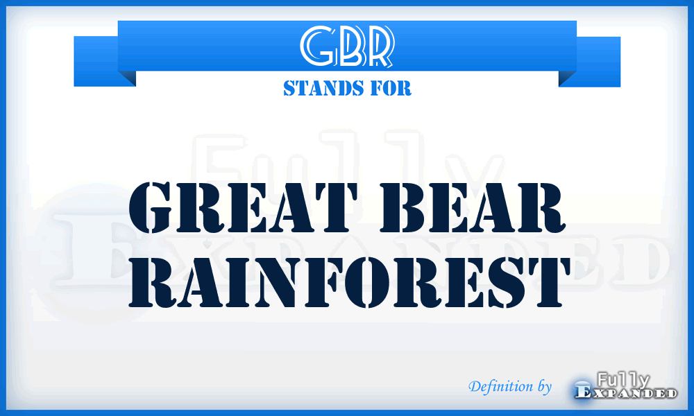 GBR - Great Bear Rainforest